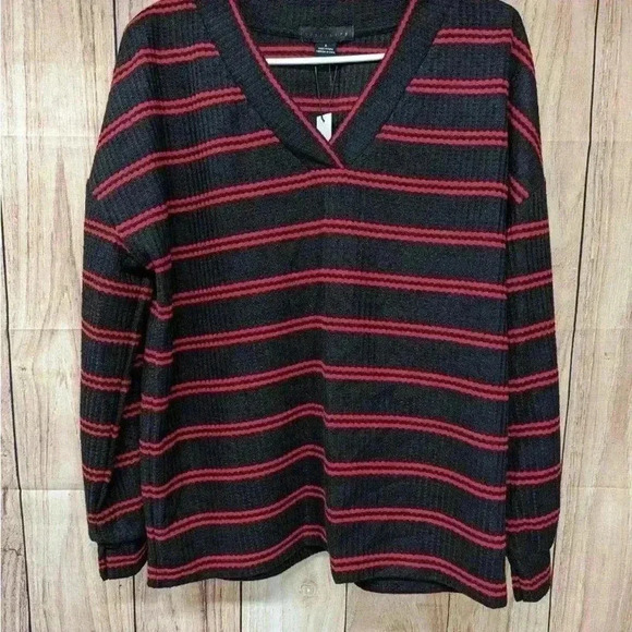 NWT Sanctuary Women's Cozy V-Neck Waffle Tunic size small - Picture 2 of 6